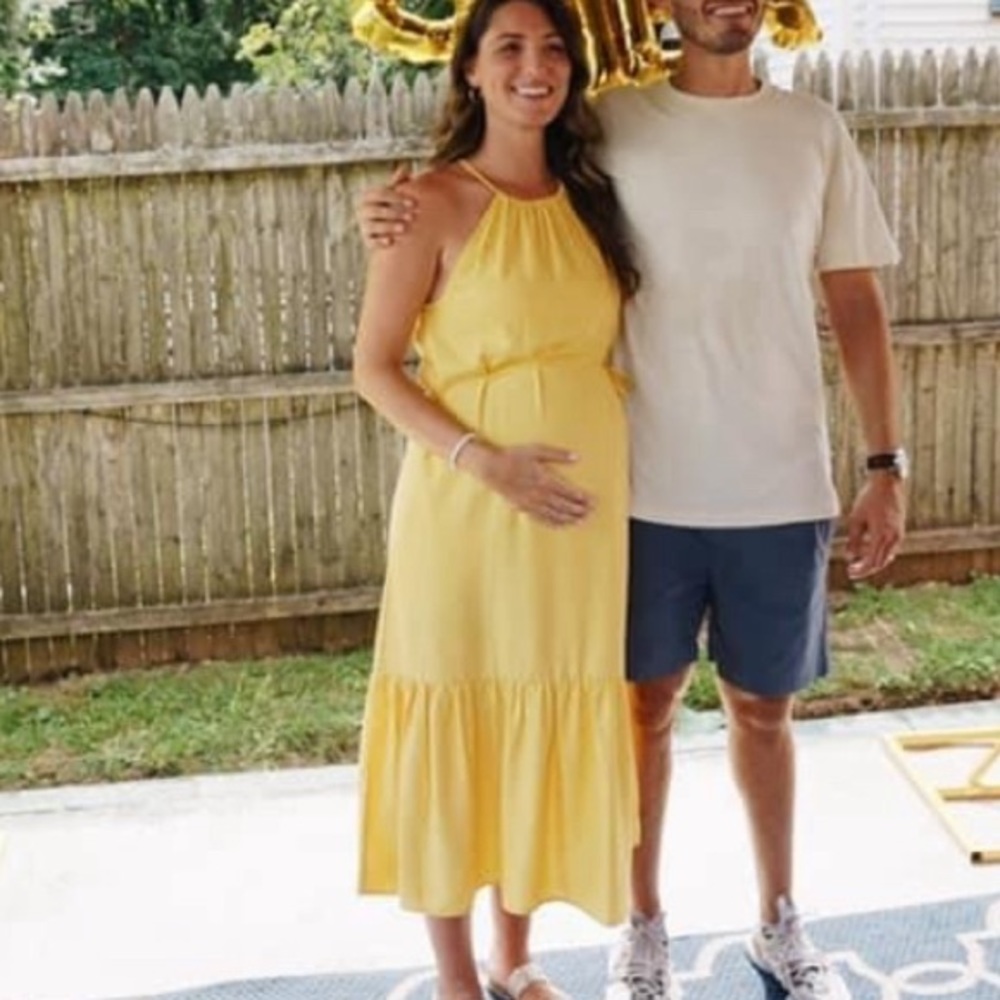 Yellow banana republic dress